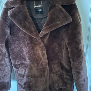 Tahiri Brown Faux Fur Coat